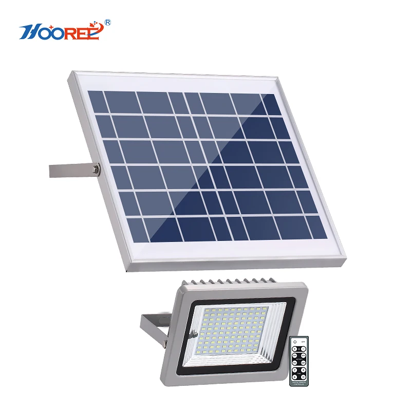 HOOREE Солнечный свет потока 36/63/80/100 LED LFP Батарея ИК пульт дистанционного Управление