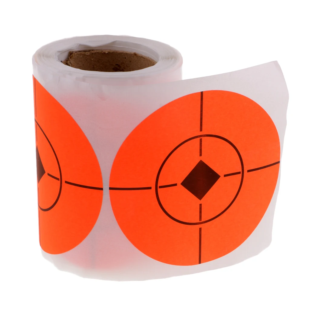 100pcs Fluorescent Adhesive Target 3'' Paper Target Hunting Shooting Training Paintball Accessories