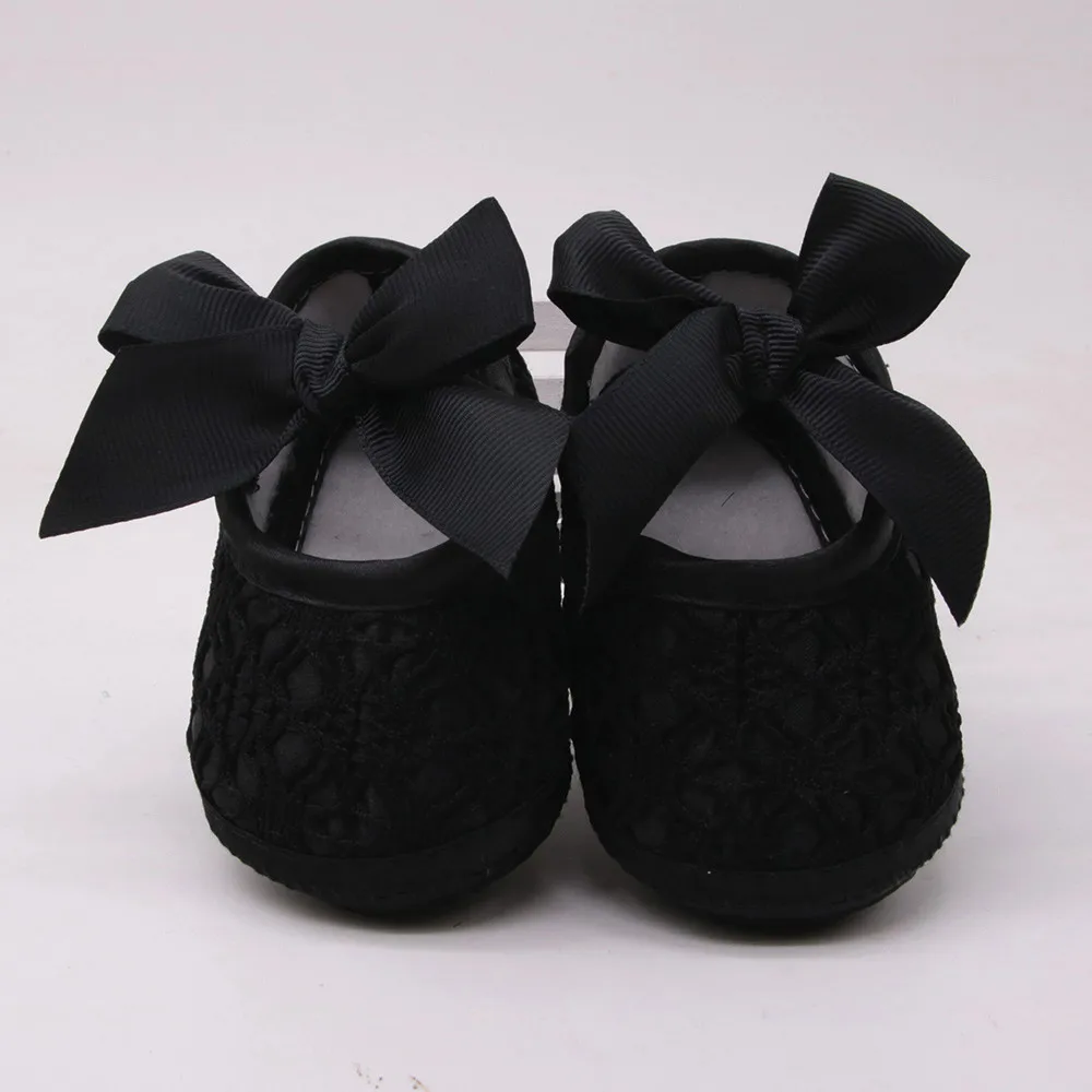 Baby Shoes Newborn Baby Girls Soft Shoes Soft Soled Non-slip Bowknot Footwear Crib Shoes