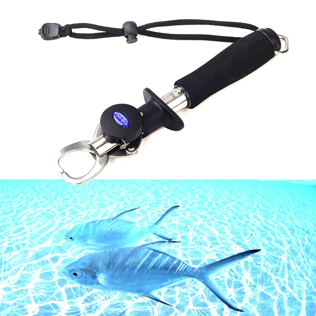 15kg/33LB Weight Portable Fishing Grip Stainless Steel Handle Grab Carp