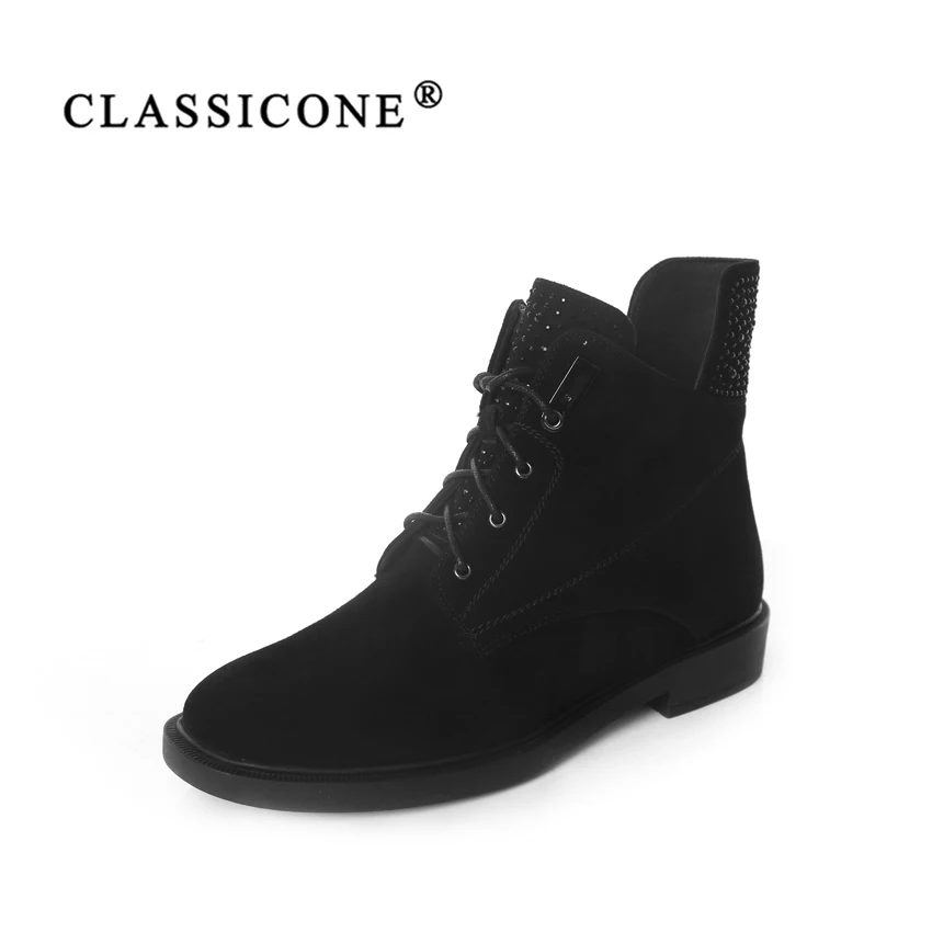 Wolle Wildleder Schwarzes wein Stiefel Mode Marke Leder Warme Classicone Wohnungen Schuhe Ankle Sexy Innen 2018 rot Stil Winter Frau Luxus Echtes Schnee qwPHXBwW