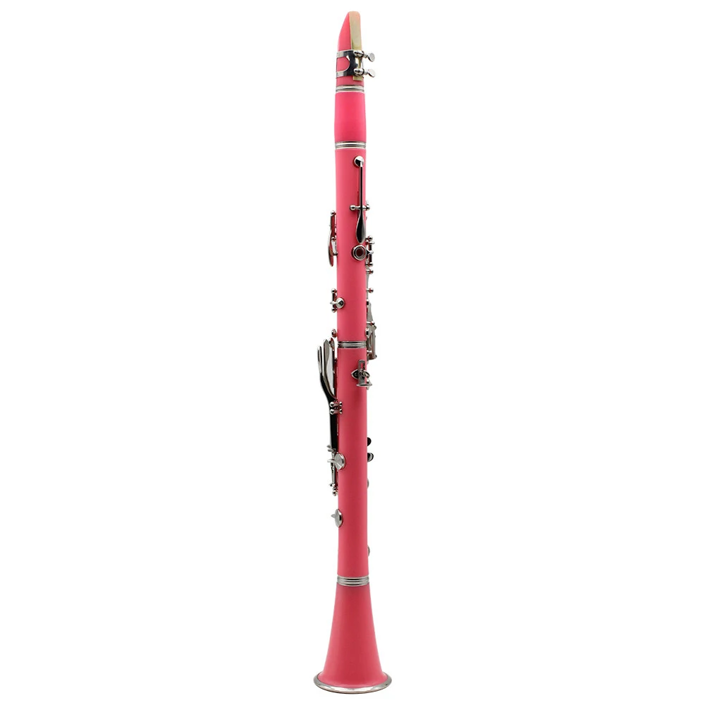 ABS Clarinet Bb Cupronickel Plated Nickel 17 Key with Full Cleaning Cloth Gloves Screwdriver Woodwind Instrument With Case ABS Clarinet Bb Cupronickel Plated Nickel 17 Key with Full Cleaning Cloth Gloves Screwdriver Woodwind Instrument With Case