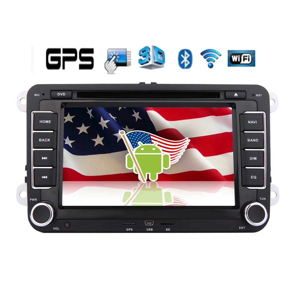 Excellent System USB Android 5.1 Car DVD Player Can Bus 4-CORE APP Auto For VW Volkswagen Autoradio GPS NAVI Radio Stereo 1080P Bluetooth 14