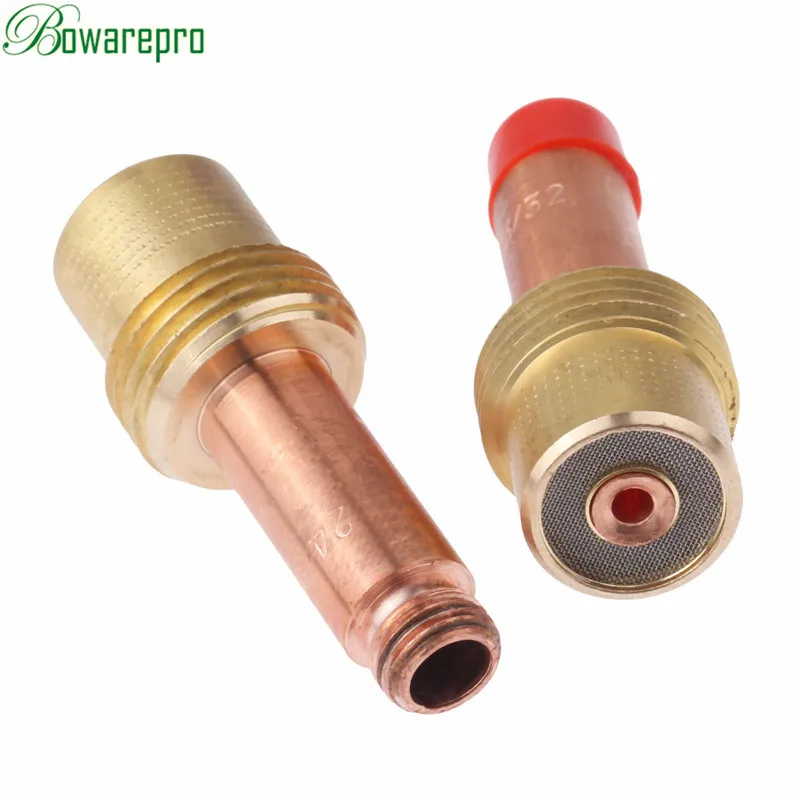 Bowarepro 45V26M цанговые тела газовый объектив для Tig Сварочная горелка WP-17-18-26 2,4 мм(3/32 дюйма) газовый объектив цанговые тела 5 шт
