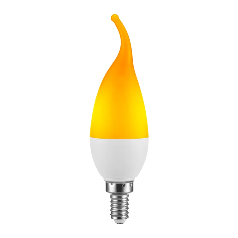 Светодиодный светильник-огонь E14 E27 B22, лампа-свеча 5 Вт, 4 режима, светильник ing, светодиодный светильник, Мерцающая лампочка, лампа для гостиной, рождественской атмосферы, домашний декор - Испускаемый цвет: Type B