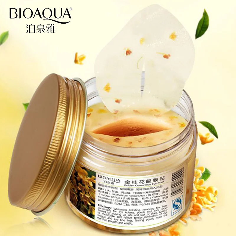 

BIOAQUA Eye Care Golden Osmanthus Collagen Eye Mask Moisturizing Relax Patches Dark Circle Remover Eyemask 80pcs/lot