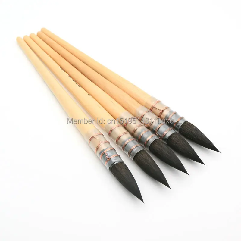 

2 pcs 20RQ #5 Art Paint Brush Fine Squirrel Hair High Quality Watercolor brush