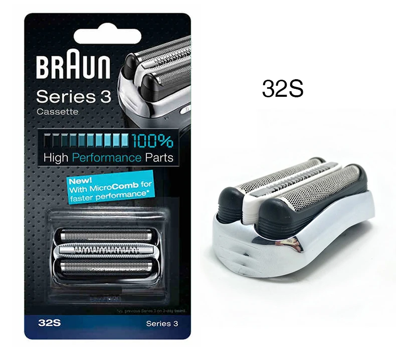 Бритва Braun Series 3 Cassette 32B 32S BT32 21B бритва головка высокая производительность части фольга и резак триммер для бороды и гребень для укладки