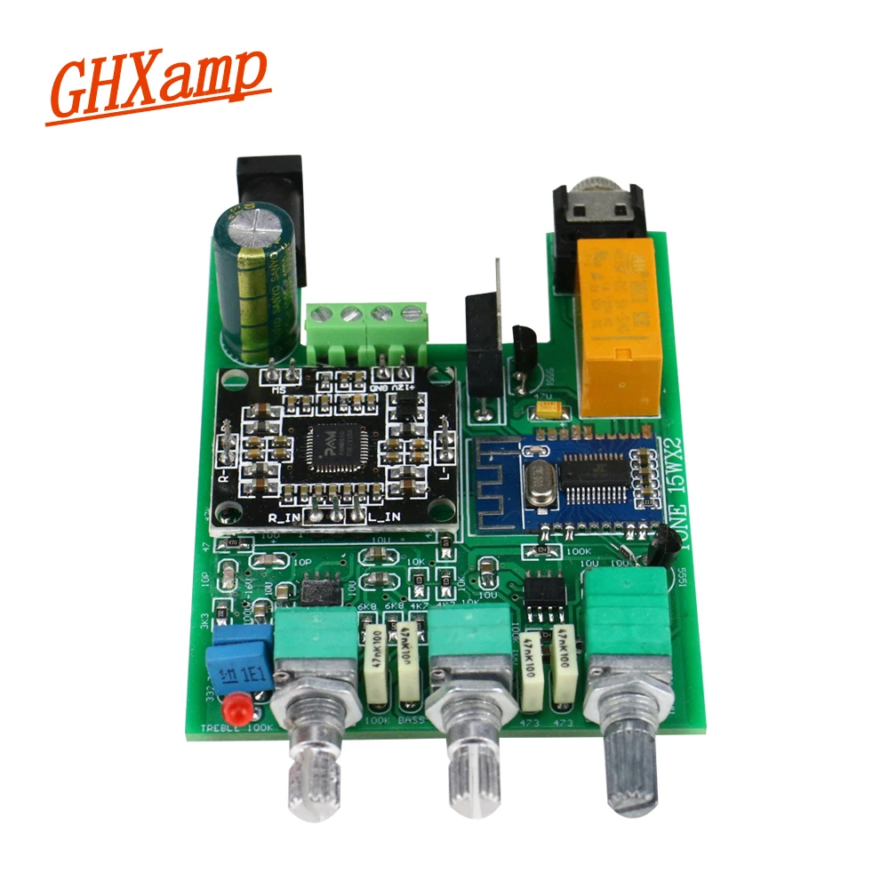 GHXAMP 15 Вт * 2 Bluetooth усилитель аудио Плата цифровой NE5532 твитер бас регулировка для 10 20
