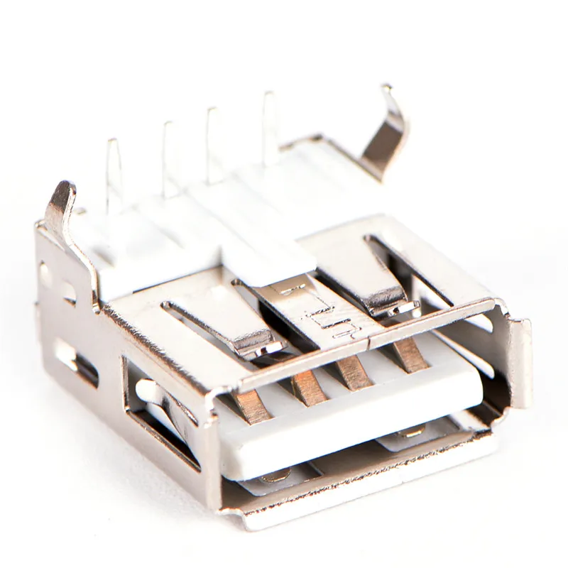 

10Pcs USB Female Type A Port 4-Pin DIP Right Angle Jack Socket Connectors New Arrival USB 2.0 Type A Female Mount