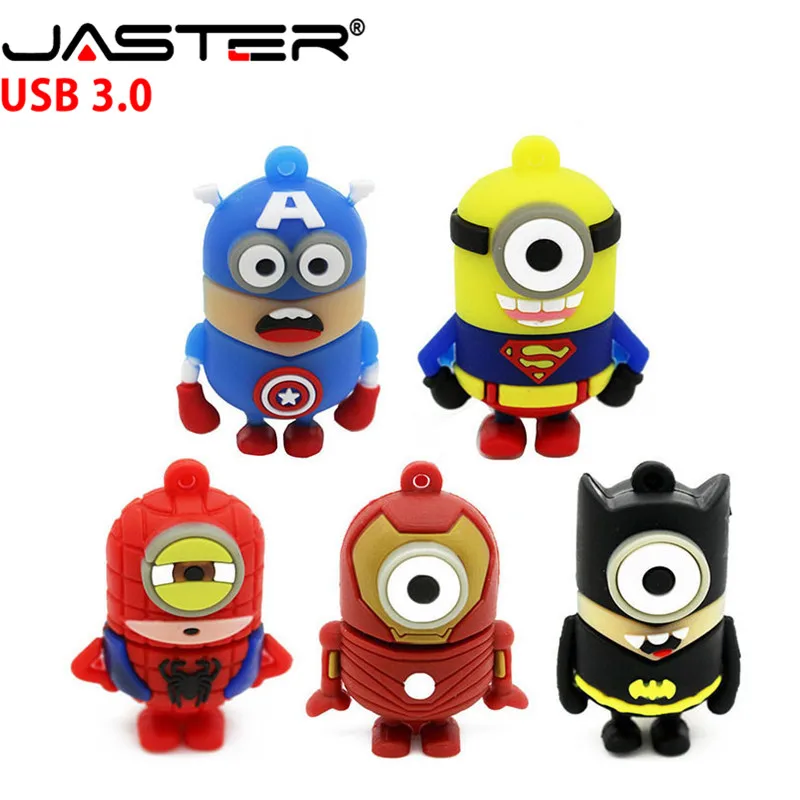 

JASTER USB 3.0 promotion Best Gift super hero avenger pendrive Usb Robot flash drive 4GB 8GB 16GB 32GB 64GB cartoon pen drive