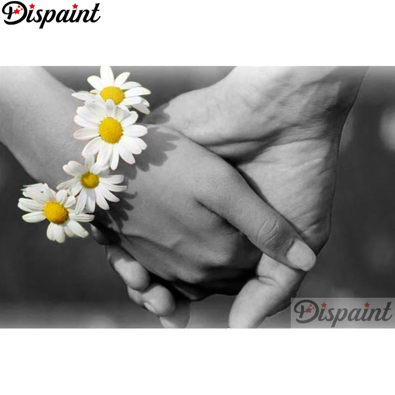 

Dispaint Full Square/Round Drill 5D DIY Diamond Painting "Flower hand" Embroidery Cross Stitch 3D Home Decor A12836