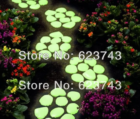 

1Kg Free ship Yellow Green glow stones/photoluminescent stone,Glow in the dark pebble/luminous pebble stone for garden,aquarium