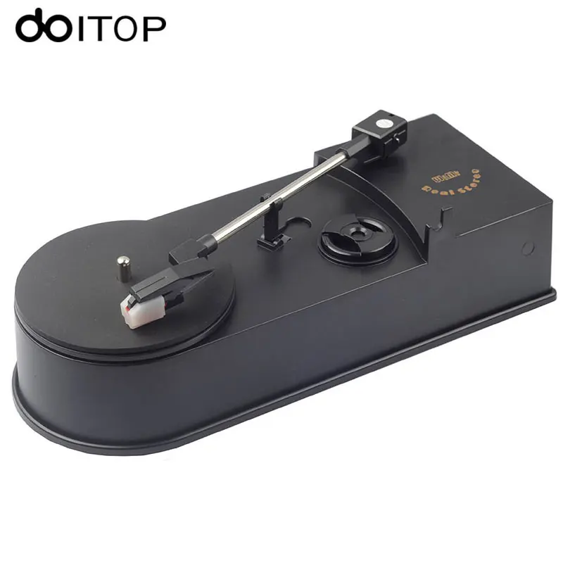 DOITOP USB Mini Phonograph Turntable Record Audio Player Vinyl Turntable to MP3/WAV/CD Converter Support 33 45PRM Function audio-player : image DOITOP USB Mini Phonograph Turntable Record Audio Player Vinyl Turntable to MP3/WAV/CD Converter Support 33 45PRM Function audio-player