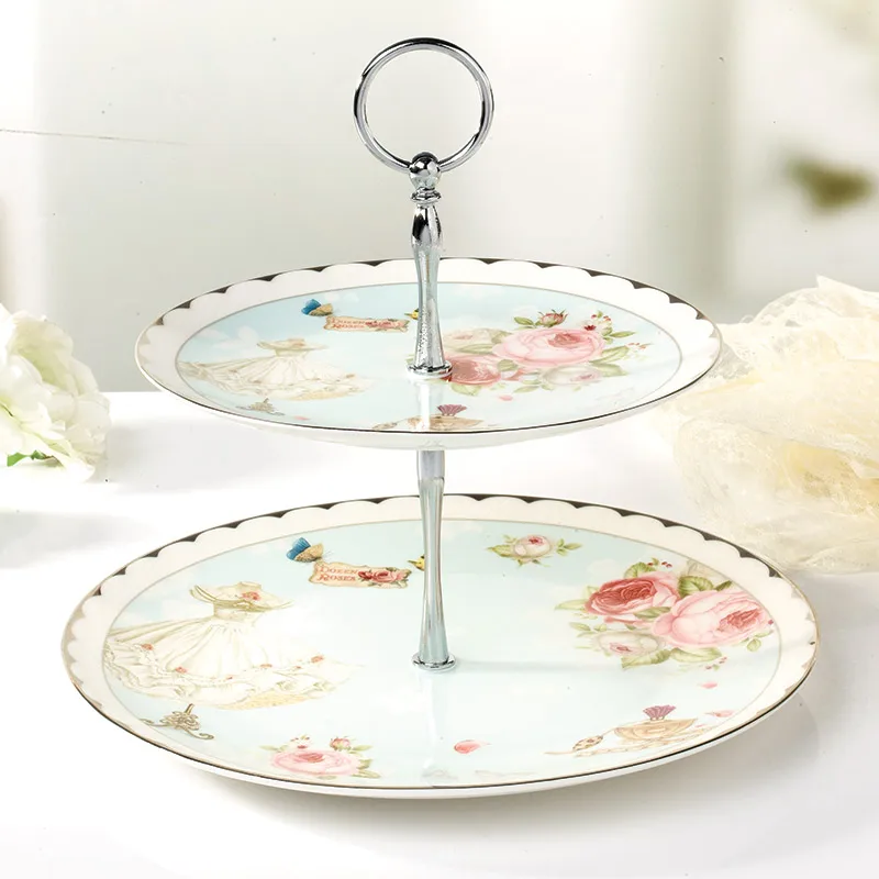 Платиновый керамический поднос для торта в молодежном стиле|pastry plate|china ceramic platefruit