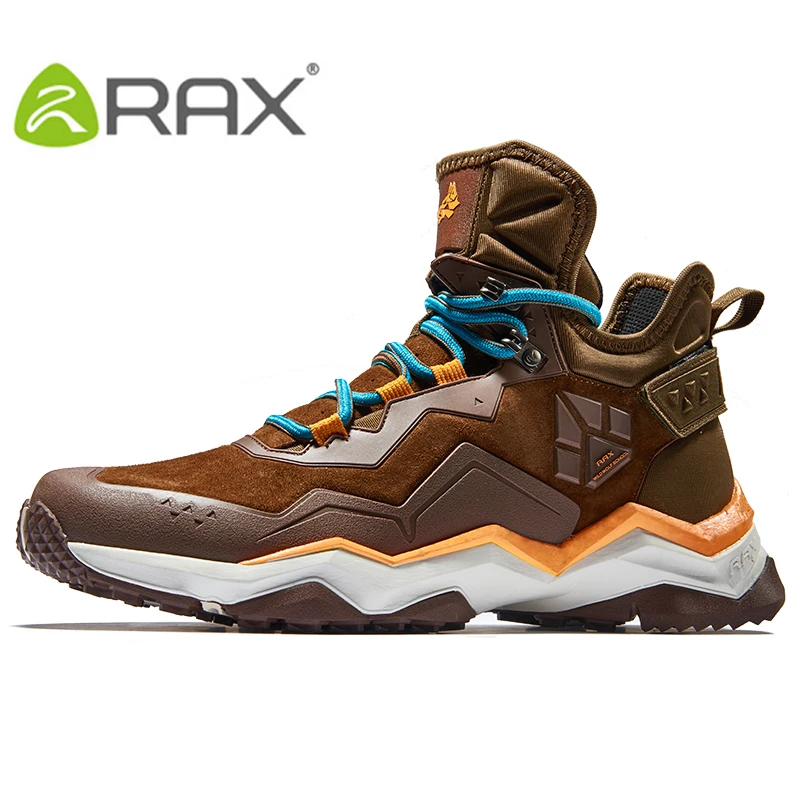 

RAX 2018 Men Hiking boots Waterproof Outdoor Sports Sneakers for Men Hiking Shoes Genuine Leather Shoes Climbing Trekking Shoes