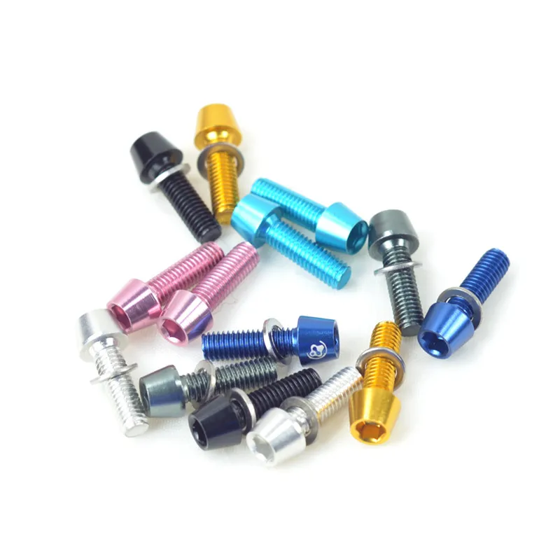 FOURIERS Bike Bicycle Screws Aluminium Alloy M5x0.8 17mm MTB Road Bike