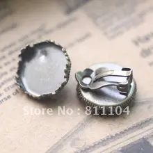 15 мм в античном стиле, из бронзы и меди пустой поддон «Корона» основание серьги-гвоздики клипсы 4 поделки смоляные Камея украшения из кабашона настройки