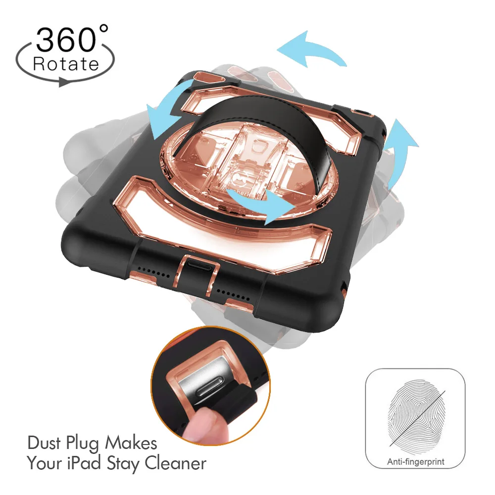 Miesherk for iPad Mini 4 High Impact Resistant Case Waterproof 360 Rotating Hand Strap and Hidden Kickstand Protector for iPad Miesherk for iPad Mini 4 High Impact Resistant Case Waterproof 360 Rotating Hand Strap and Hidden Kickstand Protector for iPad
