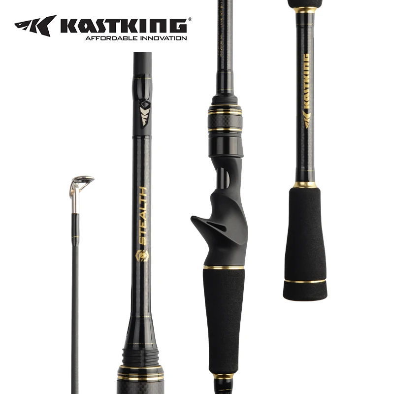 

KastKing Stealth Portable Carbon Bait Casting Rod FUJI Guide Ring Spinning Casting Fishing Rod 1.93m,-2.26m