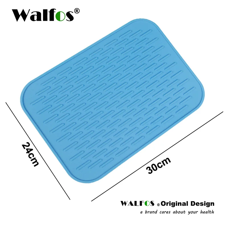 Walfos 1Pc Big Size 30x24cm Multifunctional Pot Mat Silicone Pot Holder- Large Kitchen Silicone Drying Mat-Dish Drying Mat - AliExpress