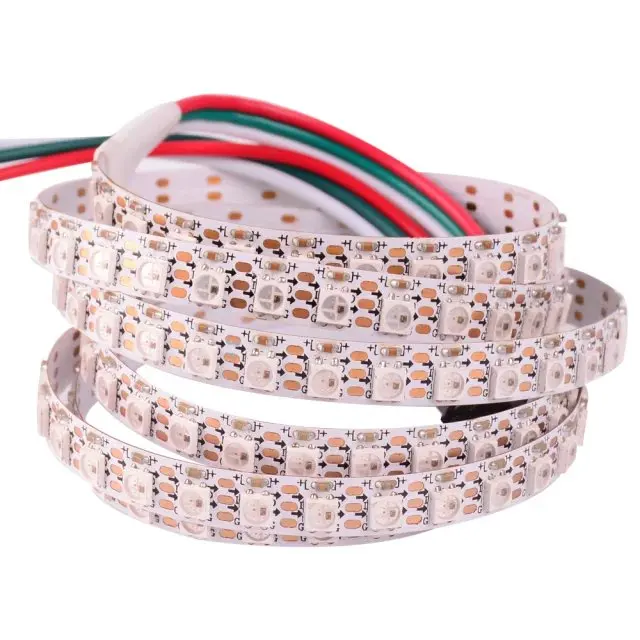 

addressable 1m 144LEDs/m DC5V SK6812MINI-3535 led pixel strip,NON-waterproof,with 144pixels/M;WHITE PCB