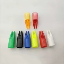 60 шт. стрельба из лука стрелка Nock для 8 мм OD наружный диаметр деревянная стрела для стрельбы из лука хвосты пластиковая стрела Nock Охотничьи аксессуары