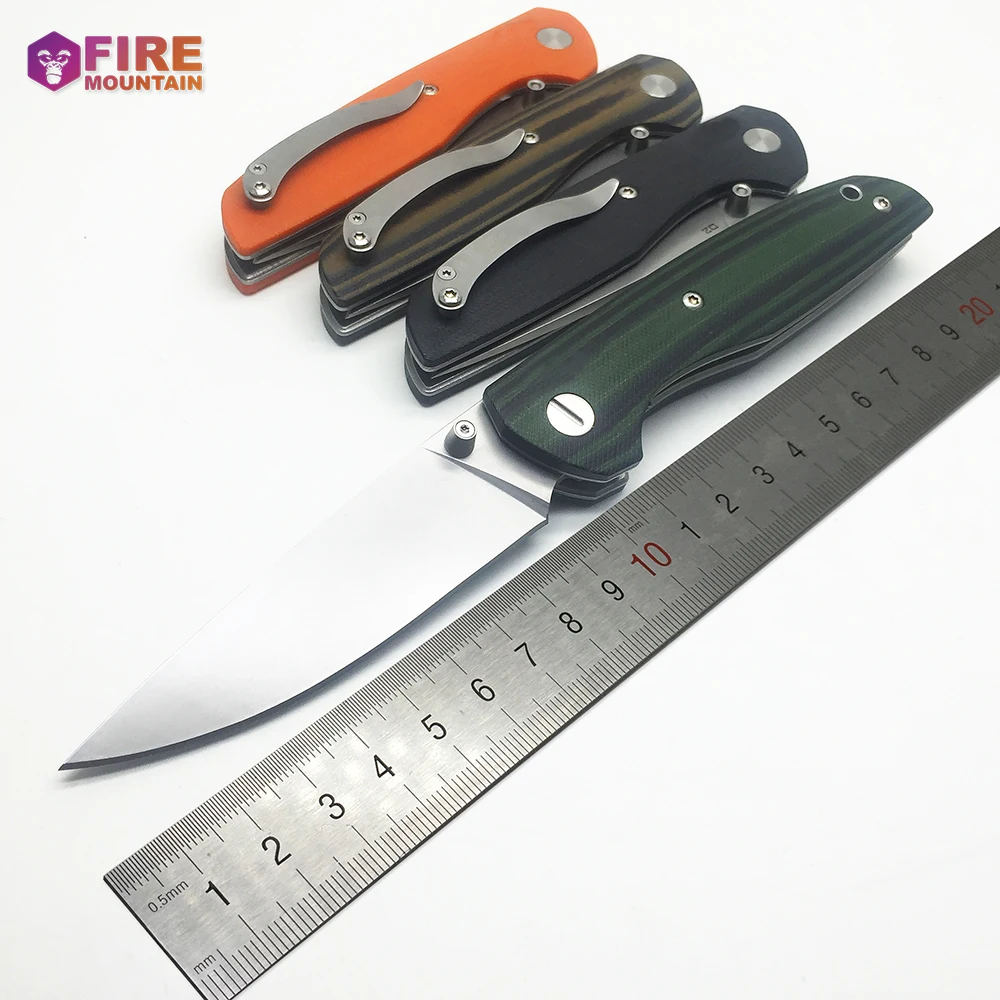 

BMT F95 110 Roller Tactical Survival Folding Knife D2 Blade Green G10 Handle Ball Bearing Knife Camp Pocket Knives OEM Tools EDC