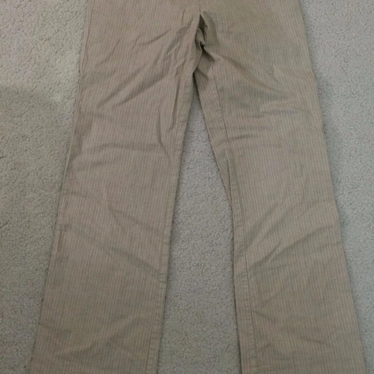 Studio 1940 pants womens size 10 tan stripe cotton blend 32 x 30.5
