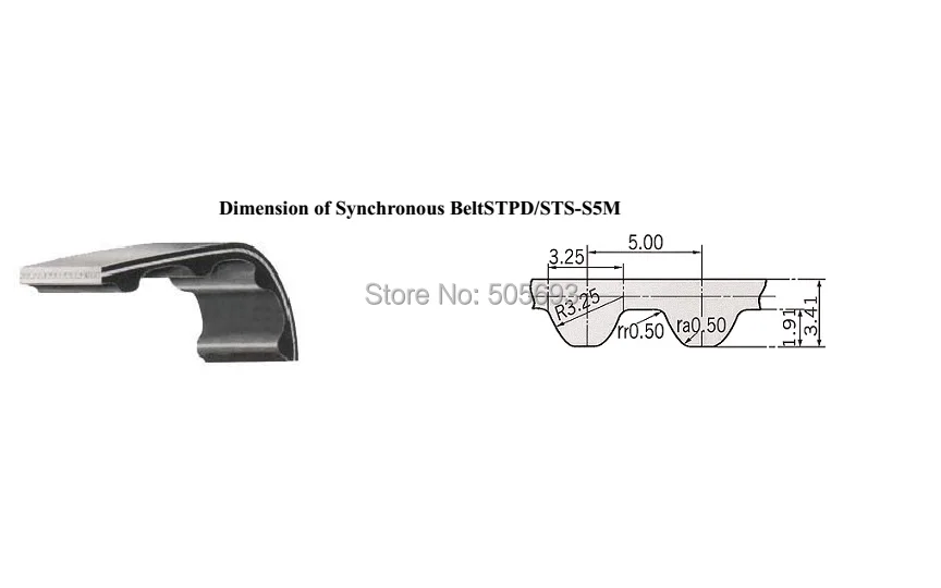

Aluminum STD5M Timing belt Pulley and STD5M timing belt sell by one pack