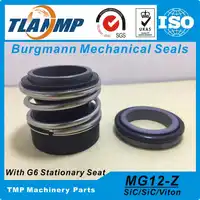 MG12/28-Z , MG12-28/G6 Burgmann Rubber Bellow Mechanical Seals for Pumps with G6 Stationary Seat (Material:SiC/SiC/VITON)
