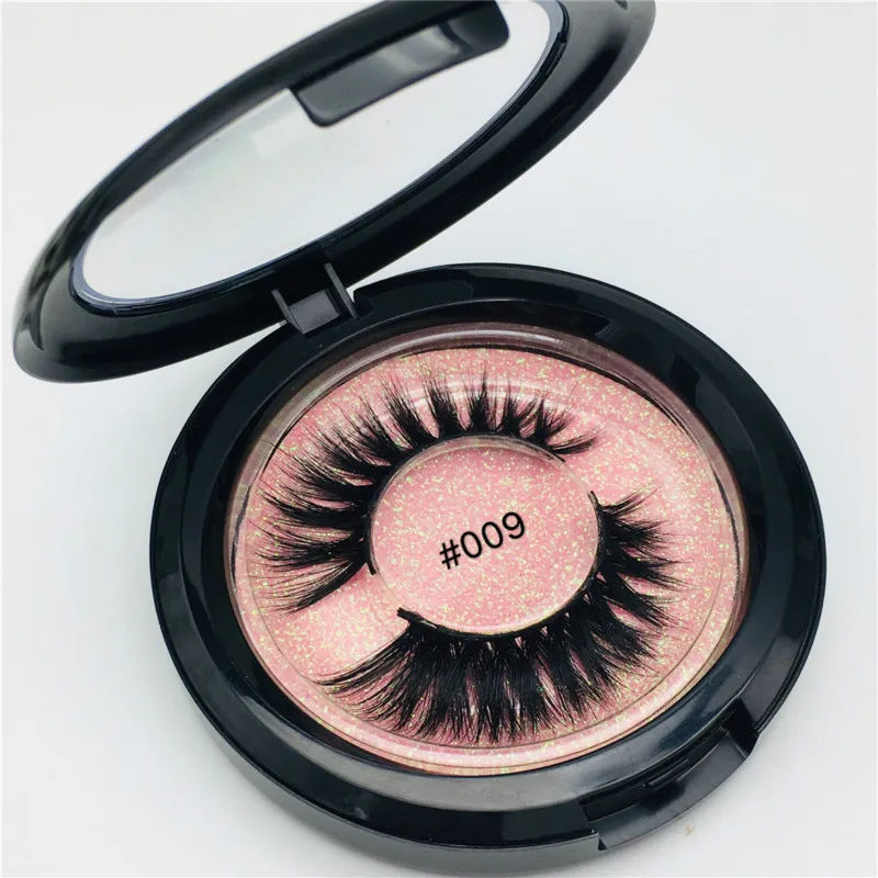 

1pair/box Mink Lashes 3D Eyelashes Natural Long Luxury Invisible Thin Band Stage Lashes Curl Soft Eye Extensions Circle Rose Box
