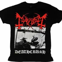 Футболка MAYHEM deathcrash разного размера. Металлическая группа Nation. Новинка хлопковые футболки с буквенным принтом футболки размера плюс