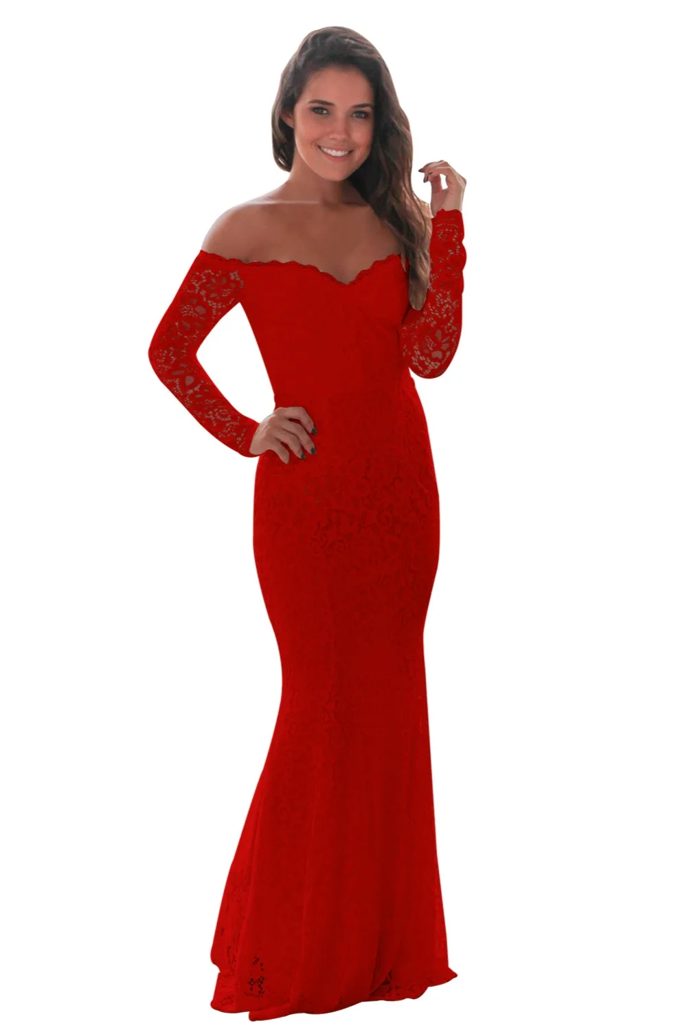 Red-Crochet-Off-Shoulder-Maxi-Evening-Party-Dress-LC61847-3-1