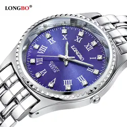 LONGBO бренд для мужчин для женщин Краткое повседневное кристалл кварца наручные часы Элитный бренд кварцевые часы Relogio Feminino Montre Femme 8207