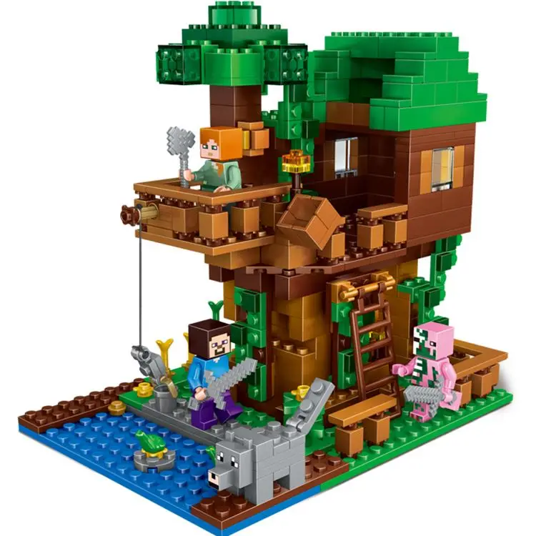 

Minecraft Set The Jungle Tree House Building Bricks Block Set Compatible With Lego 21125