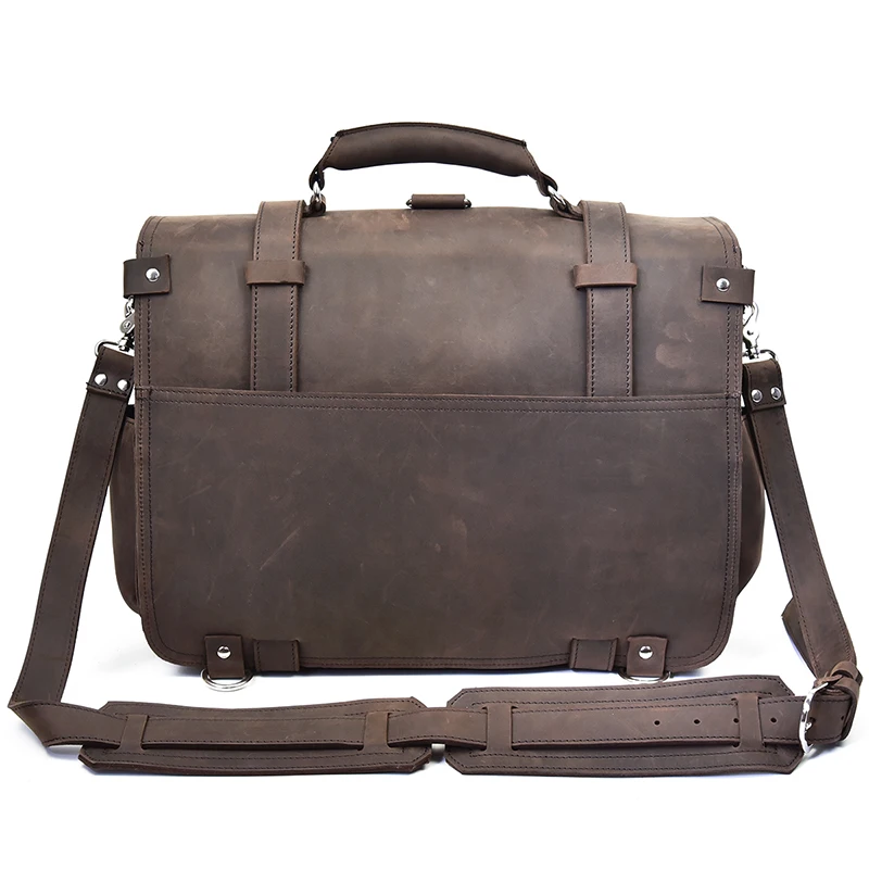 Мужской кожаный рюкзак для ноутбука 17 дюймов из натуральной кожи|mens leather work
