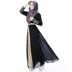 Вышивка шифон Большие размеры исламистского турецкие платья abayas женщин Абая Дубай Бангладеш платье хиджаб Костюмы 4,12