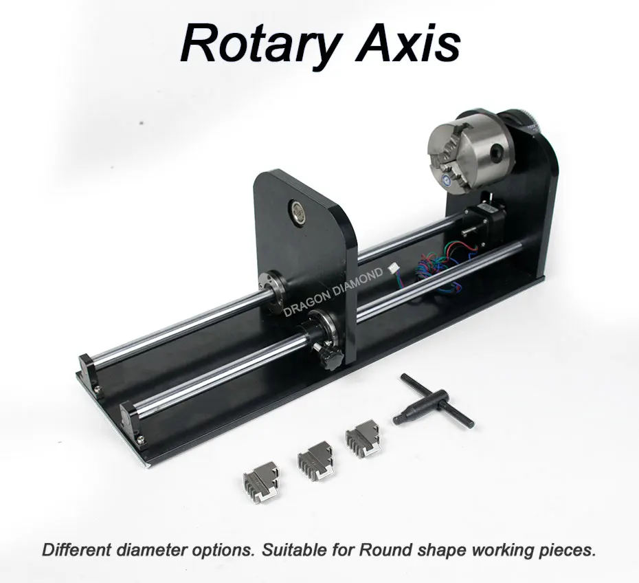 Дракон алмаз вращатель для гравировки крепления оси вращения с роликами шаговые двигатели для лазерной гравировки резка машины