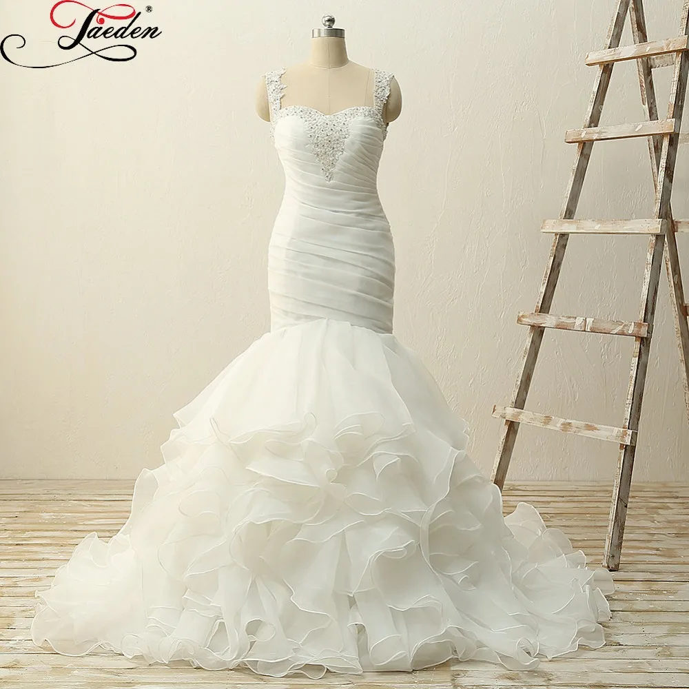 Buy JAEDEN Organza Appliques Mermaid Wedding Dresses