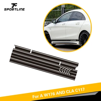

Side Stripe Skirt Top Roof Hood Bonnet Vinyl Decal Car Sticker for Mercedes Benz A Class W176 CLA C117 Accessories