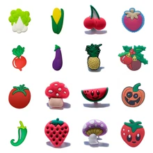 1 шт. овощные и фруктовые ПВХ Патчи для обуви пряжки обувь аксессуары украшения подходят для Croc jibz вечерние подарок