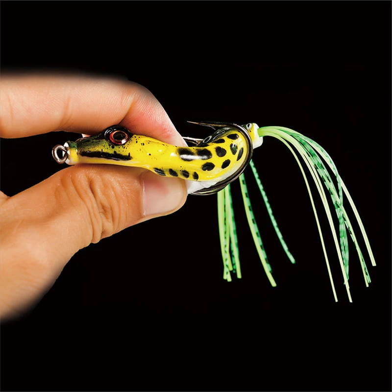 

1PcsFrog. arowana Japan type Big Mouth Buss Soft Frog Soft fishing lure 5.5cm 14g jig Hard Bait fishing lures E3