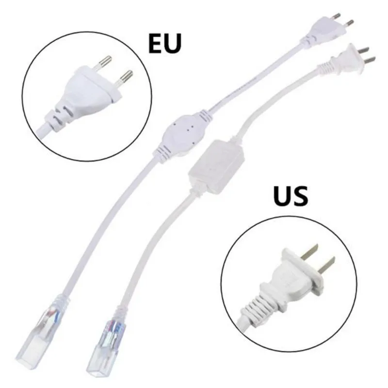 

LED Strip Accessory Special US/EU Plug For 5050 Strip Light AC 220V