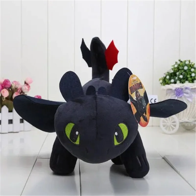 23 см аниме Как приручить Ur Dragon 2 Кукла Мягкая чучело Плюшевые игрушки Беззубик, ночная фурия рождественские подарки для детей