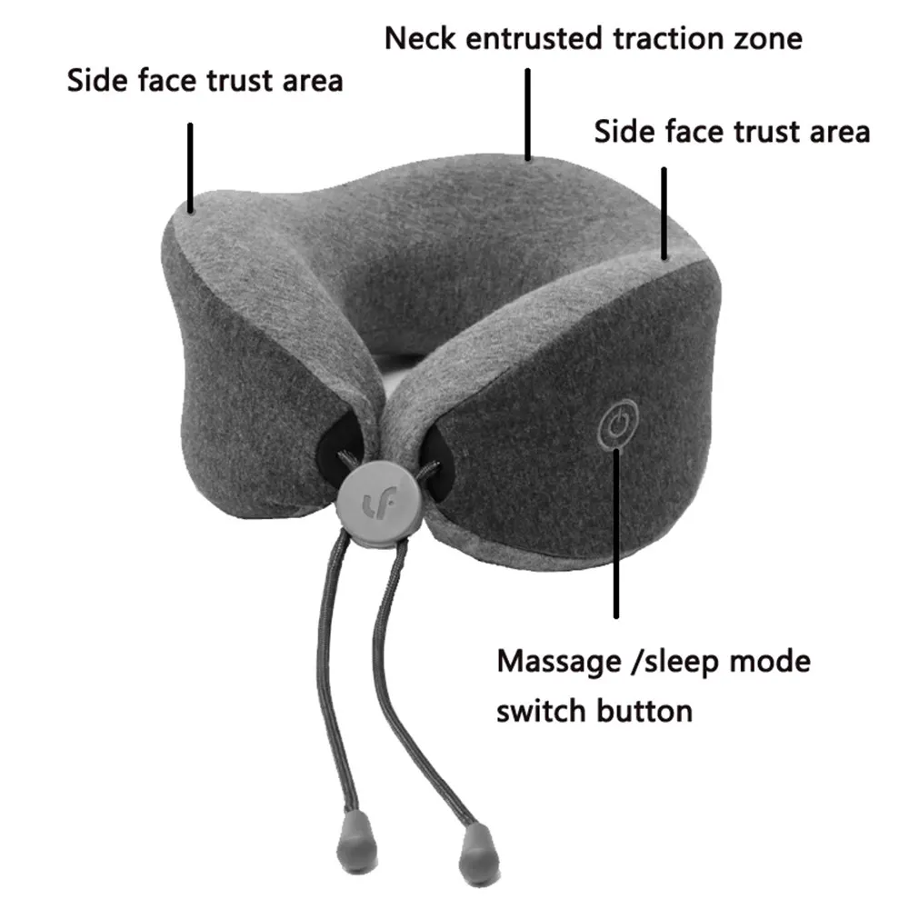 Оригинальная Массажная подушка для шеи Xiaomi LF u-образной формы, массажер для расслабления мышц, расслабляющий массажер, подушка для сна, для офиса, путешествий, отдыха