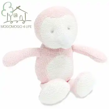 

Luxury Pink Penguin Doll Baby Knitted Stuffed Plush Animals Ecofriendly Handmade Newborn Toy Present Crochet Animal Soft Toy