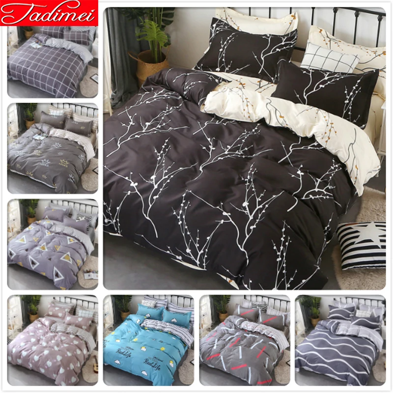 New Creative Quilt Comforter Duvet Cover Bedding Set Adult Couple