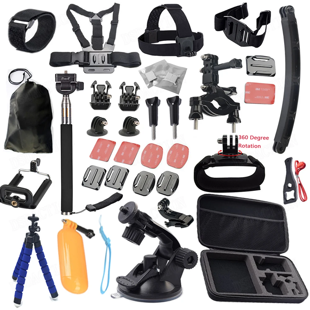 Husiway for Gopro Accessories Case Monopod Tripod Float Bobber Chest