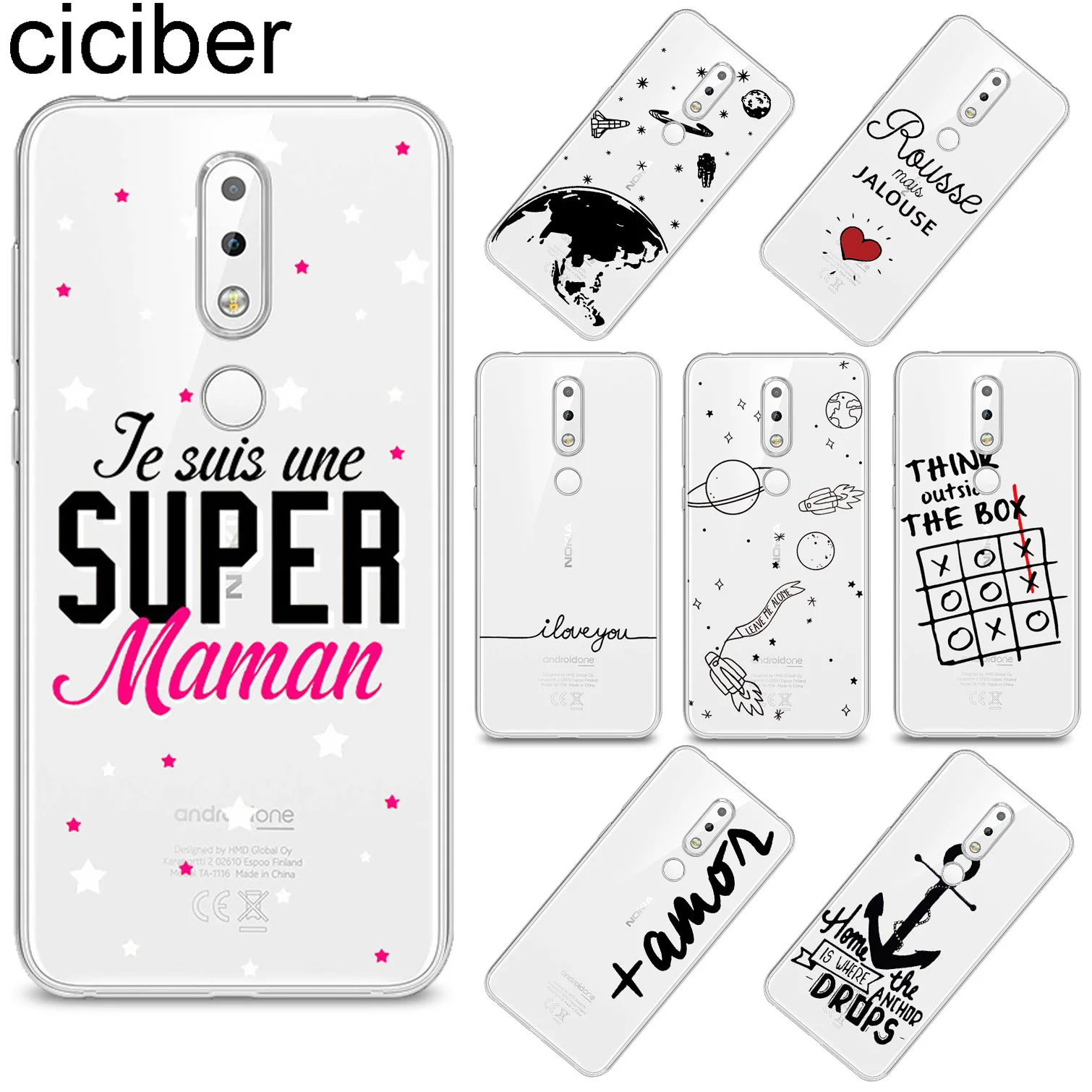 

ciciber Words amor For Nokia 8 8.1 7 7.1 6 6.1 5 5.1 3 3.1 2 2.1 1 Plus Soft TPU Phone Case For Nokia X6 X7 X5 X3 Fundas Coque